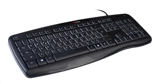 C-TECH Klávesnica KB-107 USB, ERGO, čierna, SK/SK