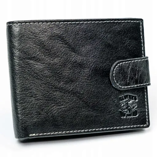 Kožená pánska peňaženka so zapínaním na cvok a priehradkou na zips - Always Wild