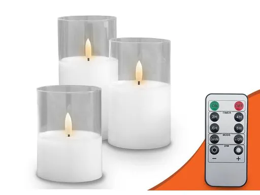 Vosková LED sviečka MOON IN THE ROOM ML93 sada 3ks