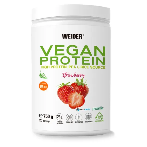 WEIDER Vegan proteín príchuť jahoda 750 g