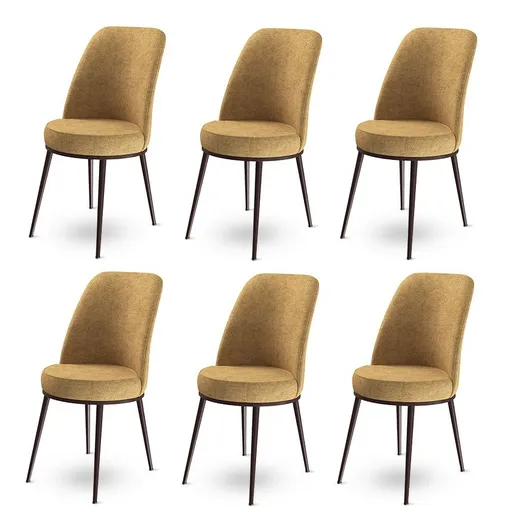 Súprava jedálenských stoličiek Dexa Cappuccino, 6 ks, 6 ks