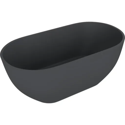 Polysan Reduta voľne stojaca vaňa 150x75 cm liaty mramor ľavá aj pravá antracit antracit 71843.51