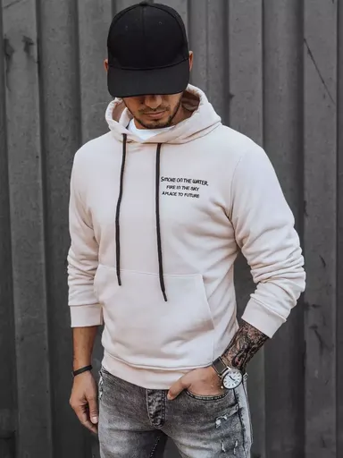 Biela trendová mikina