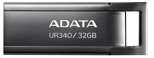 ADATA Flash Disk 32GB UR340, USB 3.2 Dash Drive, kov lesklá čierna