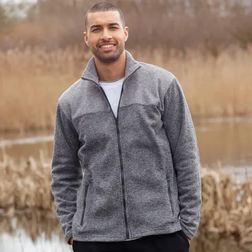 Mikina z česaného moltonu na zips