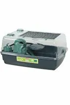 Klietka pre škrečka EHOP Vision 55cm sivá/zelená s výberom. Zolux