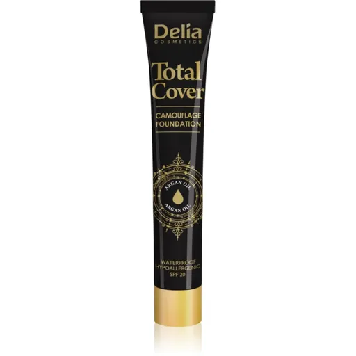 Delia Cosmetics Total Cover vodeodolný make-up SPF 20 odtieň 52 Ivory 25 g