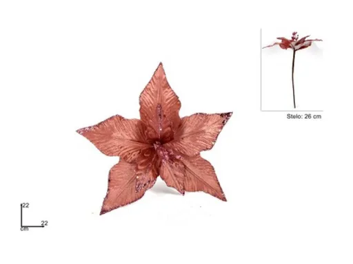 MAKRO - Vianočná ruža 22cm