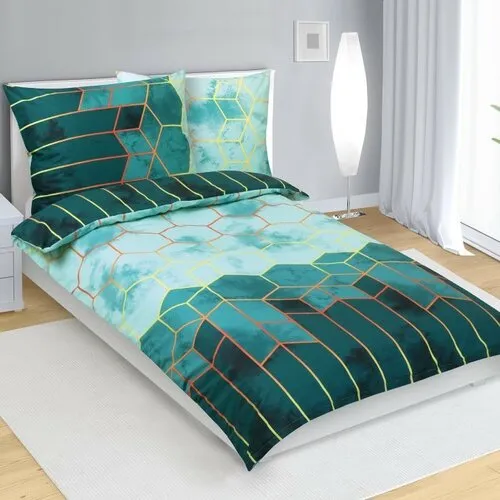 Bellatex Bavlnené obliečky Plásty zelená, 140 x 200 cm, 70 x 90 cm