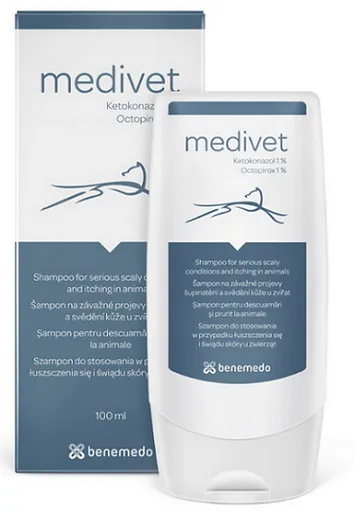 Medivet šampón pre starostlivosť o kožu a srsť domácich zvierat 100ml