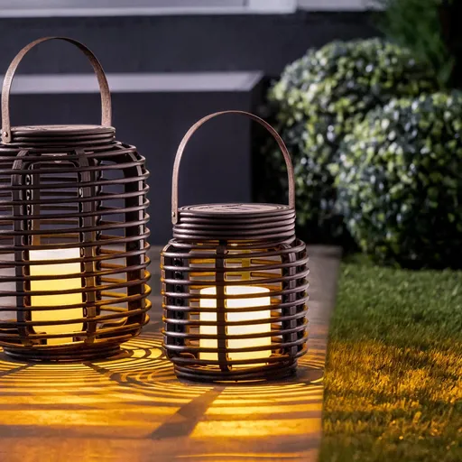 Die moderne Hausfrau Solární lampa Rattan, malá