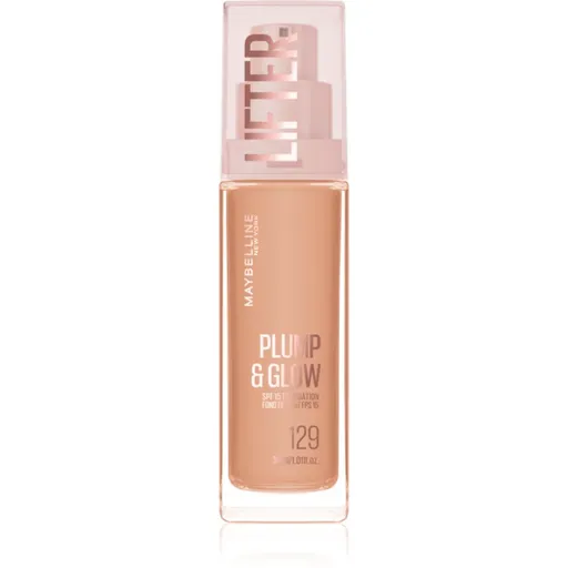 MAYBELLINE NEW YORK Lifter Plump & Glow rozjasňujúci make-up pre prirodzený vzhľad odtieň 129 30 ml
