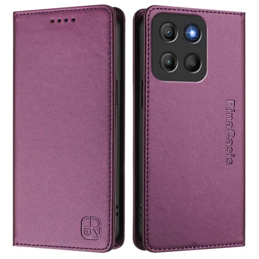 RINA Zaklápacie puzdro pre Motorola Moto G15 / G15 Power tmavofialové