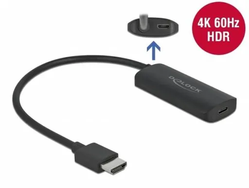 Delock Adaptér HDMI-A samec > USB Type-C™ samica (DP Alt Mode) 4K 60 Hz