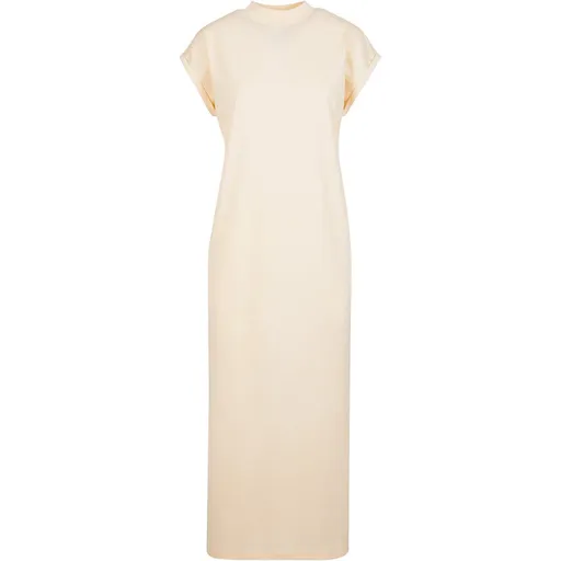 Build Your Brand Ležérne predĺžené šaty so stojačikom - Svetlo piesková | L