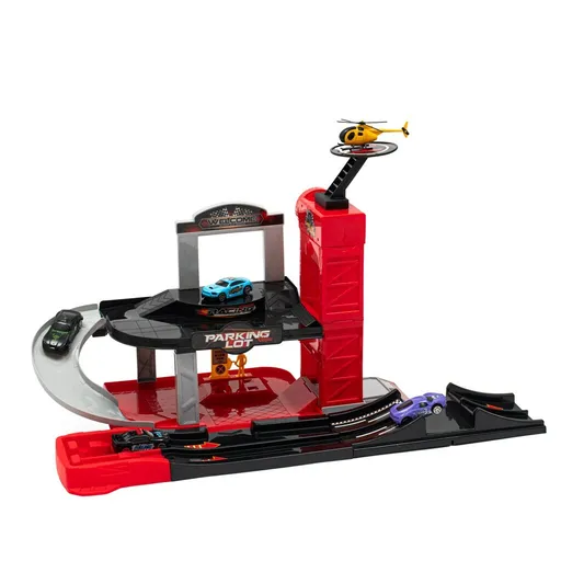 Baby Mix Garáž pre deti s helikoptérou, 60 x 33 x29 cm