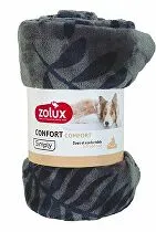 Posteľná prikrývka COCOON 150x100cm antracitová so vzorom Zolux