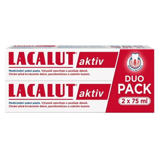LACALUT Aktív zubná pasta duopack 2 x 75 ml