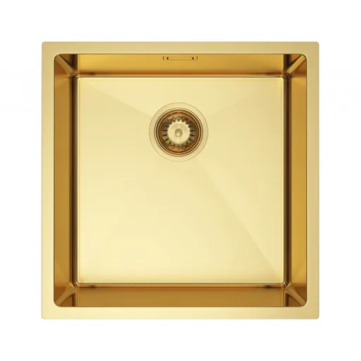 VELAZO Zlatý oceľový drez jednokomorový 44 x 44 cm, Velazo VELAZ4444G