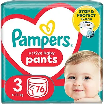 PAMPERS Pants veľ. 3, (76 ks), 6 – 11 kg (8006540069059)