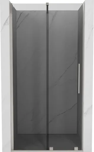 MEXEN/S - Velár posuvné sprchové dvere 110, grafit, nikel kartáčovaný 871-110-000-41-97