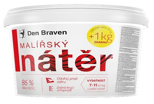 DEN BRAVEN - Maliarsky náter biela 7 kg