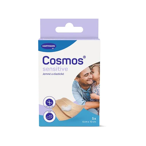 COSMOS Sensitive jemná náplasť 6 × 10 cm 5 kusov
