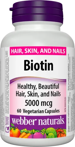Webber Naturals Biotin 5000mcg 60 kapsúl