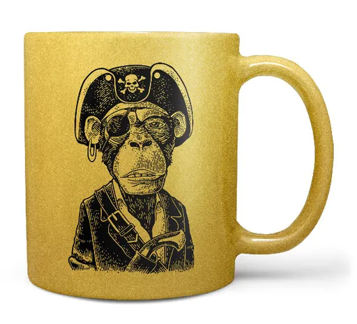 Hrnček Opičí kapitán – zlatý