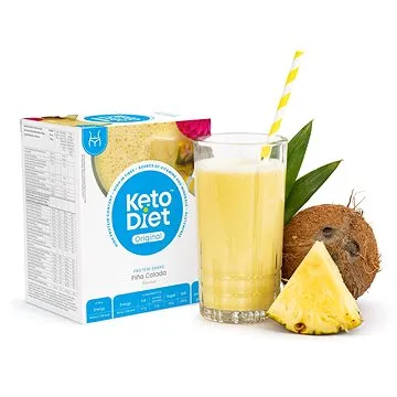 KetoDiet Proteínový nápoj - Piňa Colada (7 porcií) (8594181012348)