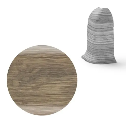 Vnější roh k soklu Naturel dub Wellington , PVC dĺžka 0,5 cm, výška hrany 56 mm, NATNGTZ97