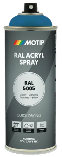 MOTIP Industrial - akrylový lak v spreji 400 ml lesklý