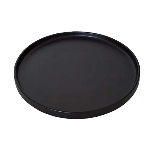 Keramický plytký tanier KITCHISIMO 26cm čierny mat