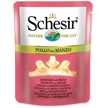 SCHESIR Kapsička kura + hovädzie vo vývare 70 g (8005852615893)