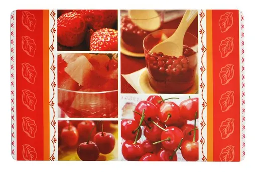 Plastové prestieranie TORO 43x28cm ovocie MIX motívov Možnosť: ČERVENÁ
