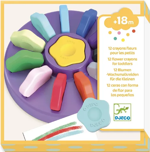 DJECO Kvetinkové, pre najmenších, 12 farieb (3070900090057)
