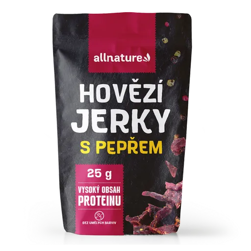 ALLNATURE Beef Pepper Jerky sušené mäso 25 g