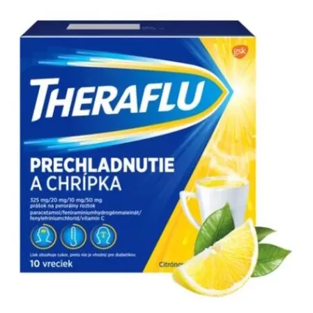 THERAFLU Prechladnutie a chrípka horúci nápoj 10 kusov