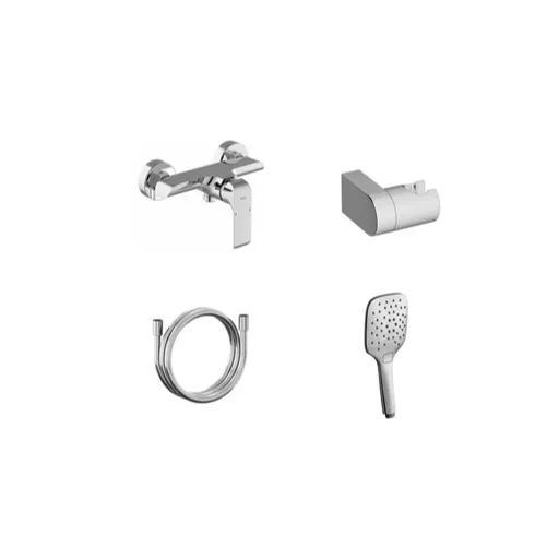 Sprchová batéria Ravak Flat so sprchovacím setom 150 mm chróm X07S115
