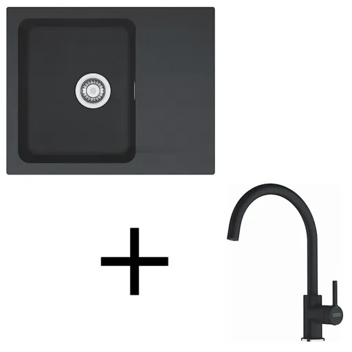 Franke set T118 OID 611-62 + FC 6018.901 čierna