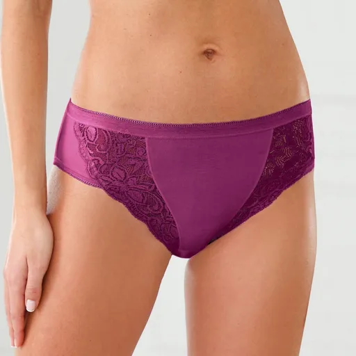 Súprava 3 midi nohavičiek z pružnej bavlny s čipkou