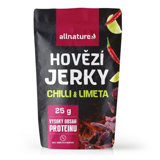 ALLNATURE BEEF Chilli & Lime Jerky sušené mäso 25 g