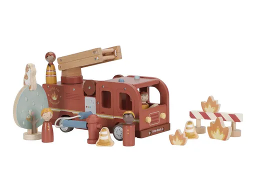 LITTLE DUTCH Nákladiak hasičský drevený