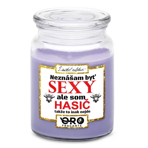 Sviečka Sexy hasič (Vôňa sviečky: Levanduľa)