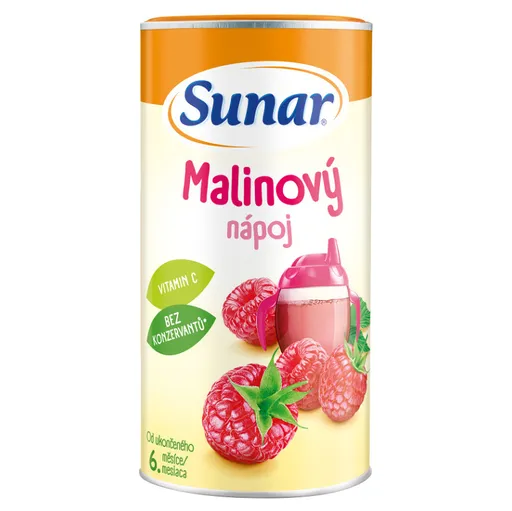 SUNAR Instantný nápoj malinový 6m+ 200 g