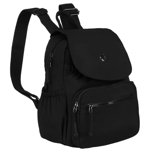 Dámsky batoh z polyesteru v módnej čiernej farbe - Peterson