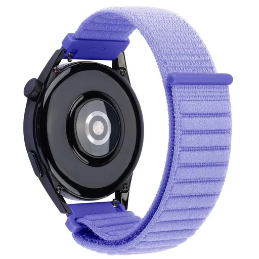 NYLON HOOK AND LOOP Univerzálny remienok pre hodinky so šírkou 20mm fialový