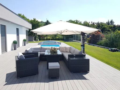 DEOKORK Ratanová variabilná zostava jedalenská SEVILLA pre 9 osob (antracit)