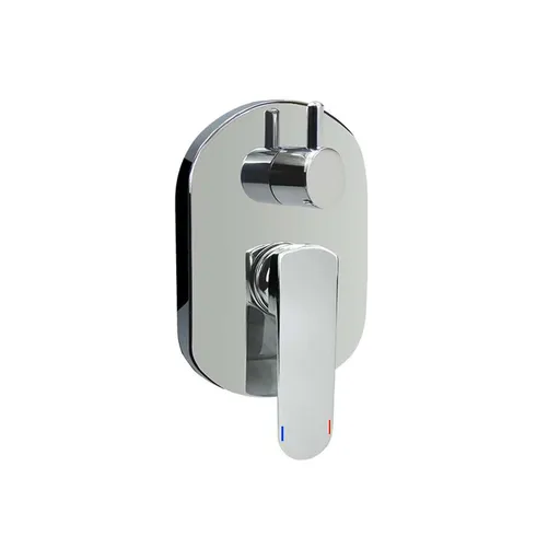 Mereo Sprchová podomietková batéria s prepínačom, Mada, Mbox, oválny kryt, chróm CBQ60106MB