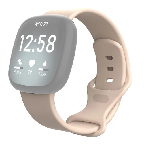BUTTERFLY Silikónový remienok pre Fitbit Versa 3 / Fitbit Sense piesková ružová